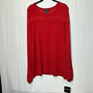 Liz Claiborne sparkle red sweater size XXL. Thin, metallic and sparkles New